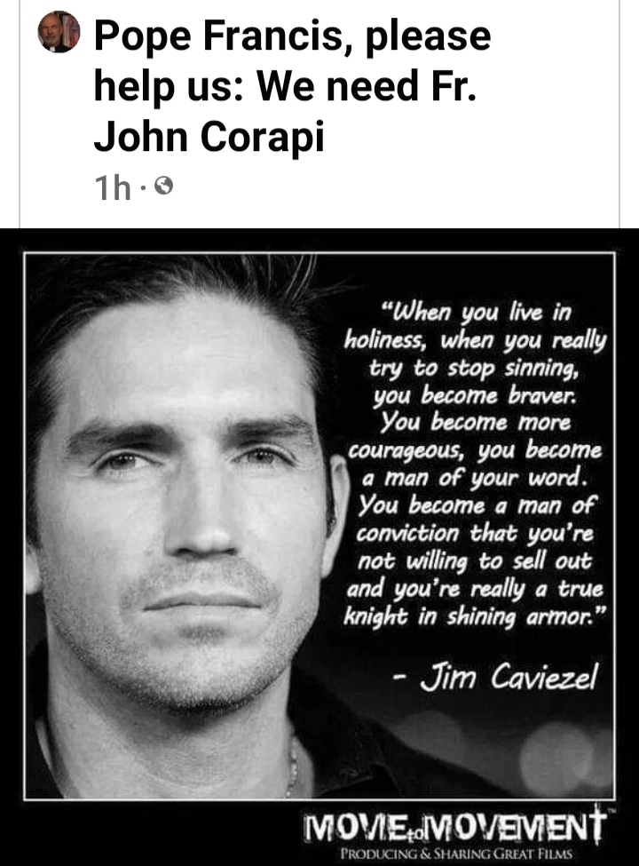 A13256502Monica's tweet photo. #holiness
#priest
#lifeofprayer
#Catholic
#fatherjohncorapi
#PopeFrancis https://t.co/uCqiiTDn6o