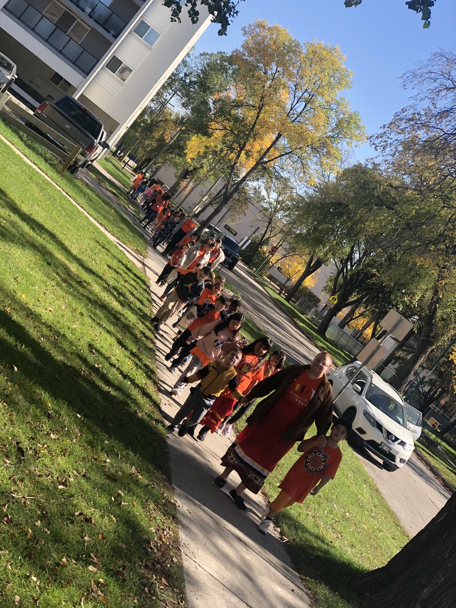 Our awareness walk at Champlain this afternoon in honour of Truth and Reconciliation Day. 🧡🪶