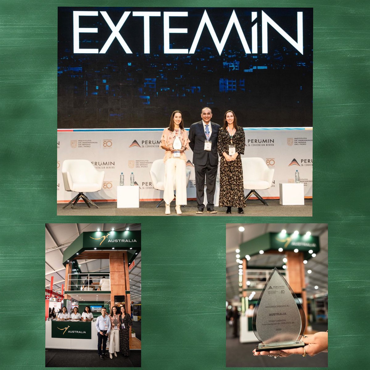 embauslima's tweet image. 🔴#PERUMIN36 :  Wow!!! Nuestro pabellón de 🇦🇺 ha sido reconocido  nuevamente como el mejor pabellón internacional en #PERUMIN36. 

Gracias a los organizadores por este gran reconocimiento. 🏆 #Minería #Innovación #AustradeTeam