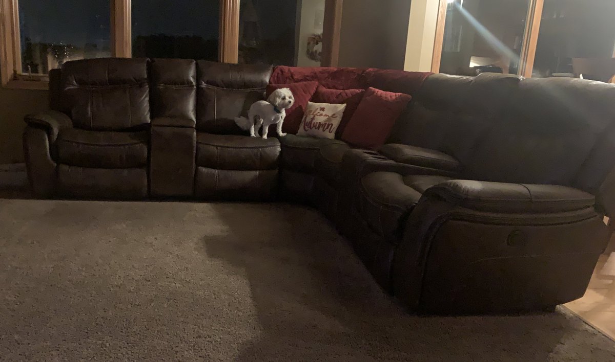 The couch is always empty now that my sis and bro left for college.  I miss them.