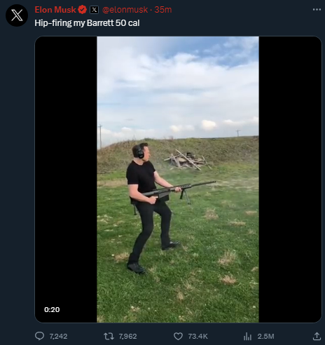 He is posting through the backwards cowboy hat