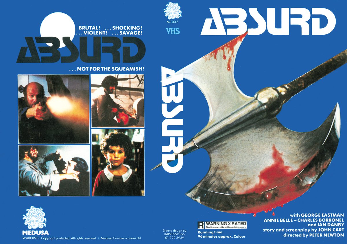 TheVideoNasties's tweet image. Saturday 30th in the Monster Fam Discord I will be hosting the first of the 72 video nasties.  Join me for Joe D&apos;Amato&apos;s Absurd, showing  totally uncut.  10pm gmt / 5pm est.  

discord.gg/cwwghkkN

@MutantTheater2 #VideoNasty #Section2