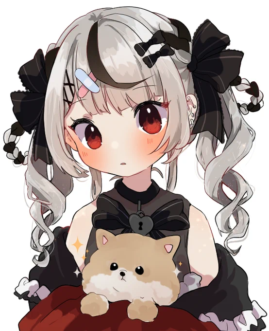 ちっちゃい沙花叉とワンちゃん #さかまた飼育日記
