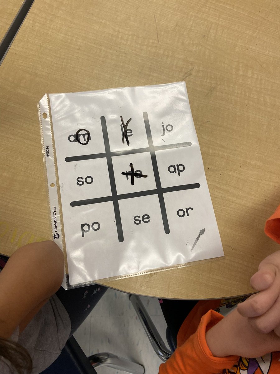 A tic tac toe centre for reading CV and VC “words” this week letters of the alphabet we’ve learned + practiced. Families- download this on Google Class. + play at home. Kids can teach you sounds or listen to me say them in the French sounds doc on Classroom <a href="/KanataHighlands/">KanataHighlands</a>