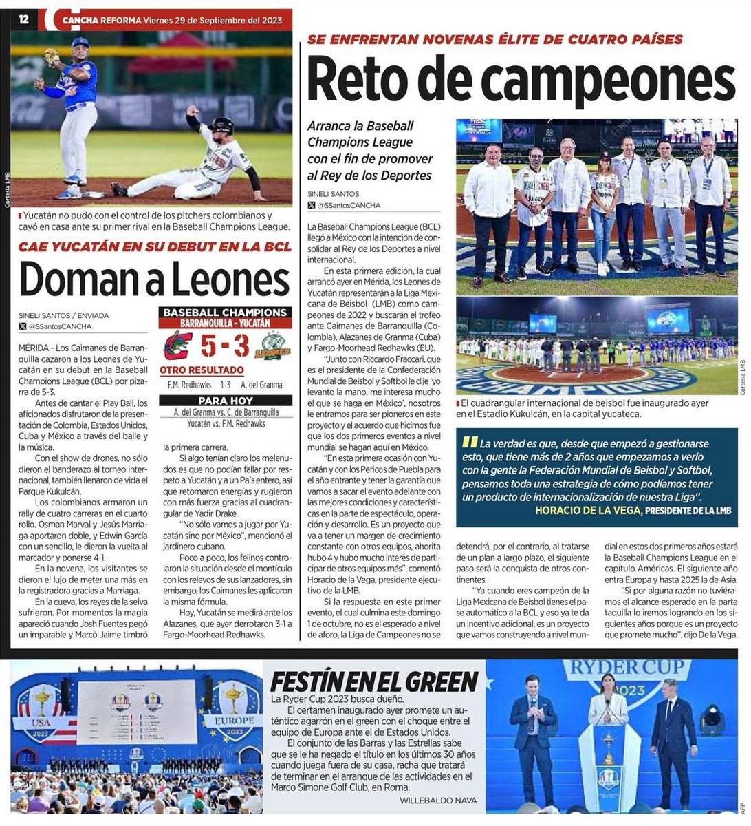 Arrancamos la Primera Edición de la #BaseballChampionsLeague
Aquí los detalles en @reformacancha <a href="/Reforma/">REFORMA</a>
<a href="/LigaMexBeis/">Liga Mexicana de Beisbol</a> <a href="/WBSC/">WBSC ⚾🥎</a>