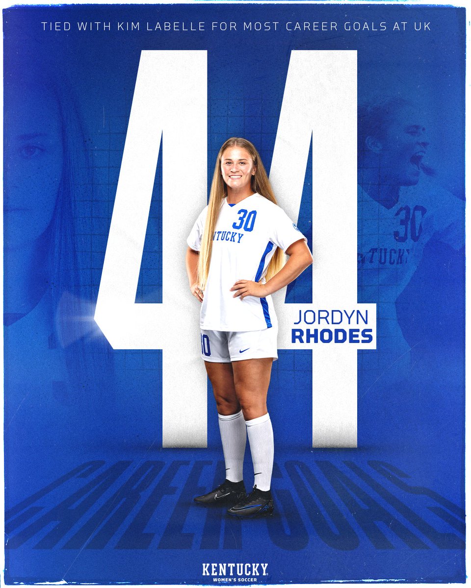 60' | JORDYN RHODES TIES THE RECORD AND PUTS THE CATS AHEAD! 

UK 1, BAMA 0

#WeAreUK 🔵😺⚽️