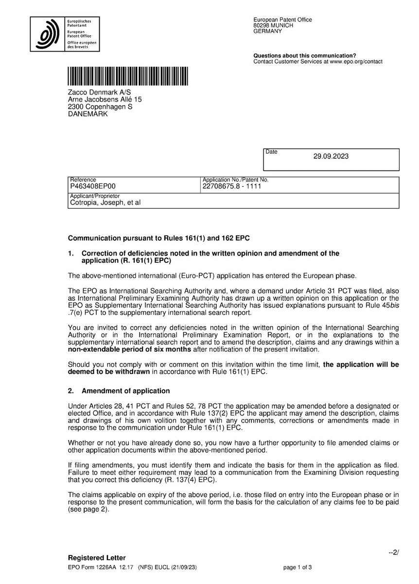 ImKingofPrussia's tweet photo. $ENZC $BGEN #Covid #Patent European #NationalPhase. Time to amend. 🔥 https://t.co/RYDHfnfJaY