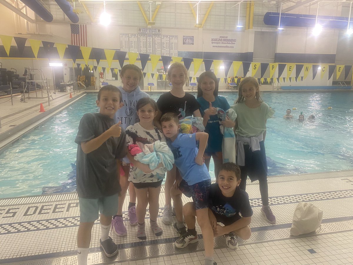 Kids Activity Night was a blast… pictured are the students from Munn. What a great group! Thanks to the Girls Swim Team and our varsity Coach Deb Burke for all your help. Special shout out to Bev our night HS Custodian - thank you! <a href="/Ranger_Sports/">Spencerport Rangers</a> <a href="/rangers_swim/">Spencerport Swimming</a> <a href="/MunnSCSD/">Munn Elementary</a>