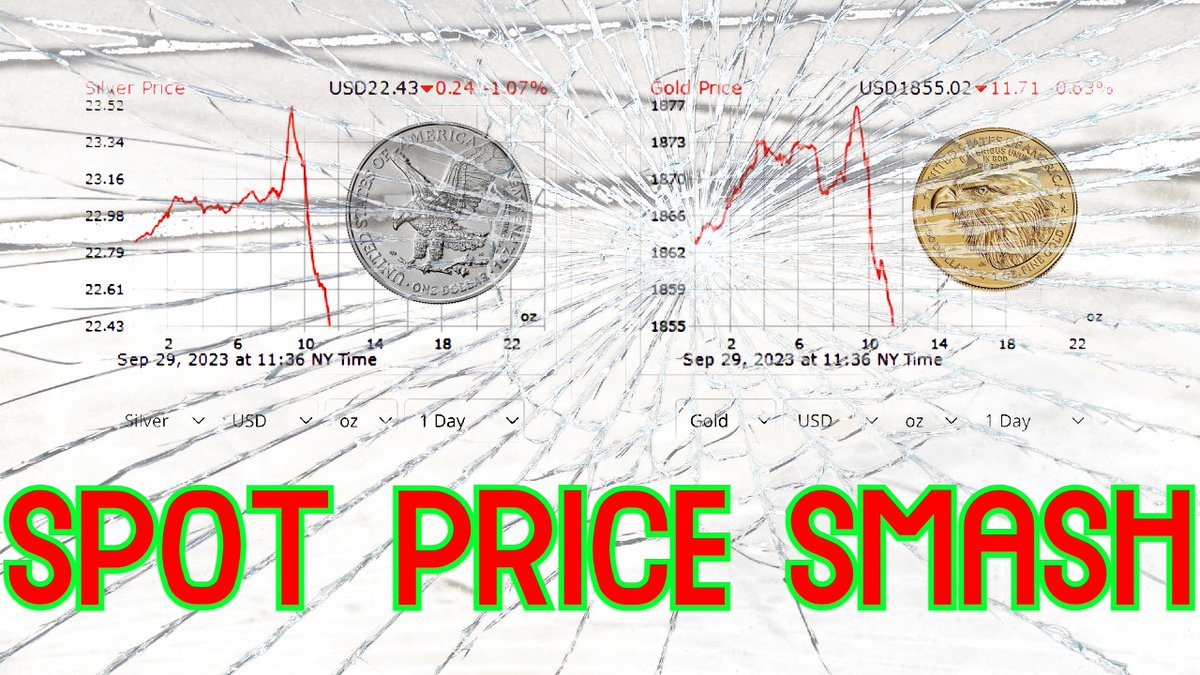 $Silver $Gold
SPOT PRICE SMASH

Westerners still clueless on rampant eastern demand

What happens when the fiat $USD enters
its inevitable secular bear mkt ahead?!

SD Bullion Market Update:
youtu.be/j6aM1Jwmwp4

#Gold 
#Silver 
#Bullion >>> $GC $GC_f $GLD $IAU $SI $SLV $SIVR
