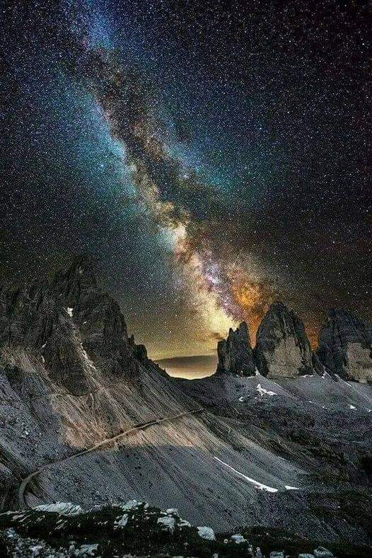 Milky Way over Lavaredo, Italy
