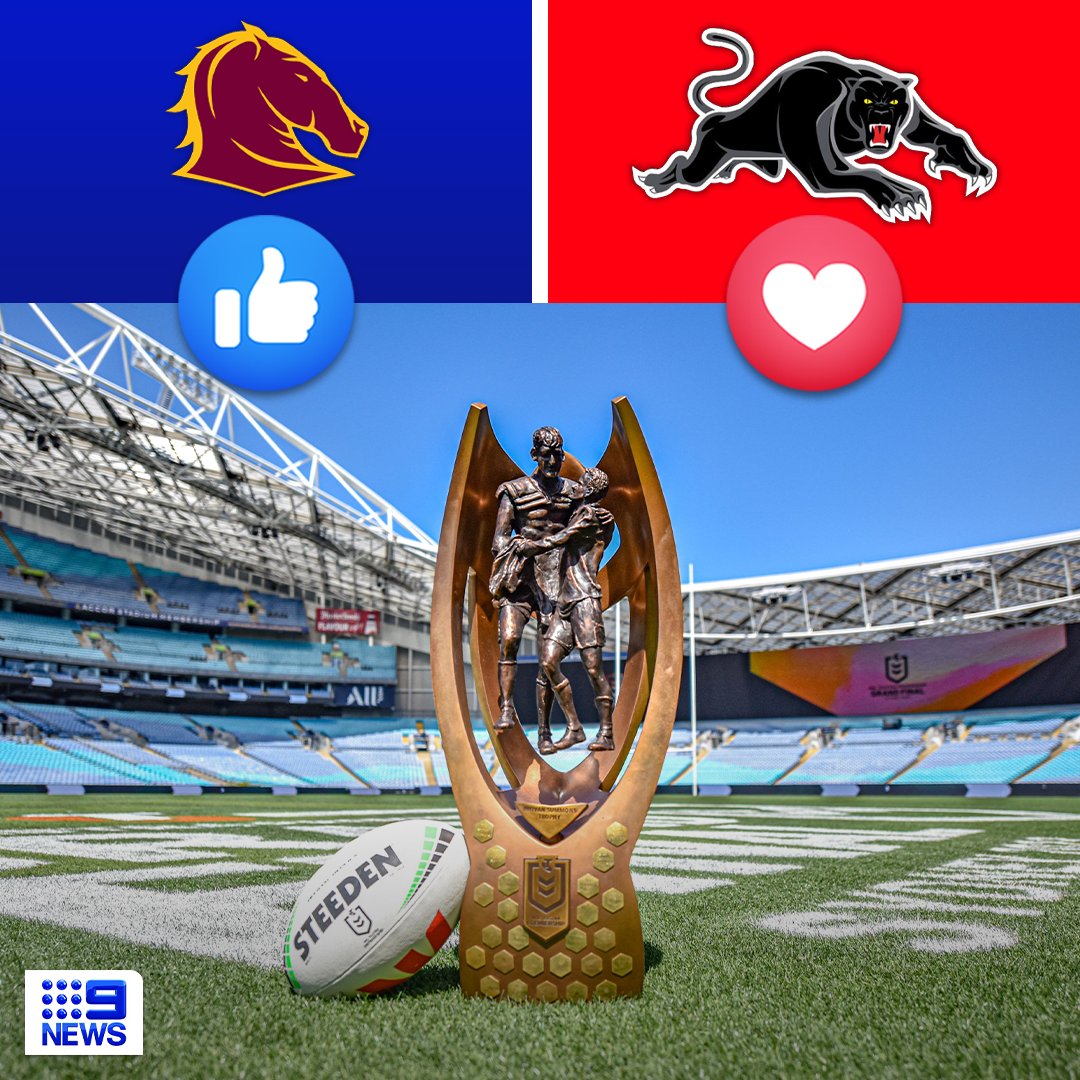 YOUR SAY: Who will take home the NRL Premiership?

The Panthers are chasing a historic three-peat on Sunday night in Sydney, while the Broncos will be looking for an upset to claim their first Premiership since 2006.

LATEST: nine.social/mTa

#9News #NRL #NRLW