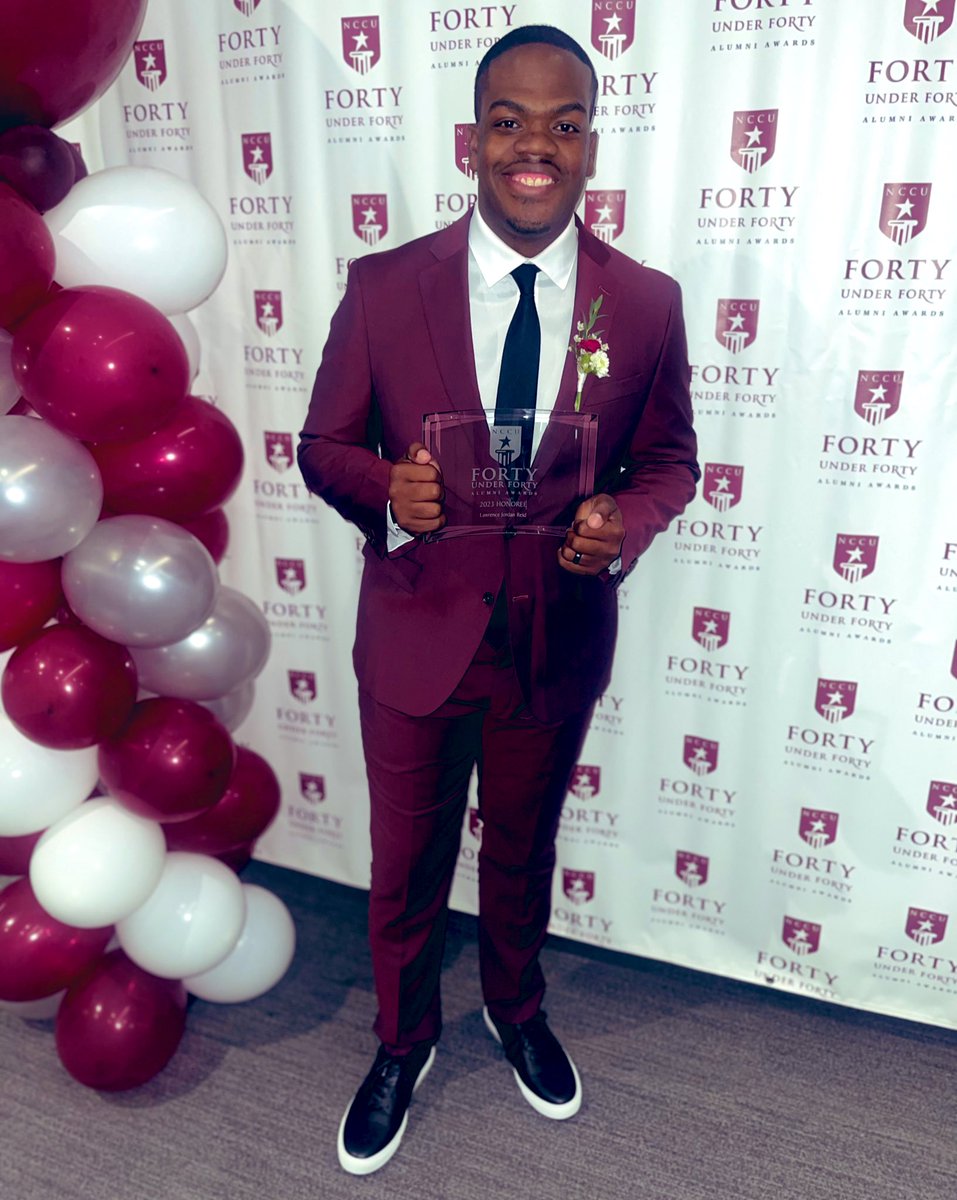 Jordan_Reid's tweet image. Tonight, I was officially inducted as a 2023 honoree of the 40 Under 40 alumni at my alma mater @NCCU.