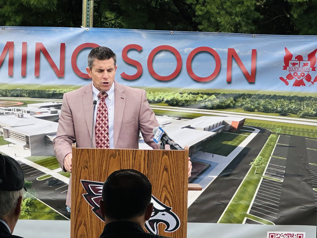 PHENOMENAL DAY ⭐️ The ceremony for the new Hodgson Vo-Tech high school Groundbreaking today. 🙌 We are Blessed & Grateful for the Future for our Silver Eagles - faculty, families and community for our new building. 🦅