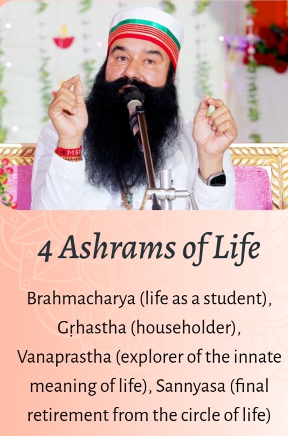 ThisIsMohit777's tweet photo. The Ashram’s develop self-fulfillment, spiritual culture and completion to one-self!
In ancient Hinduism, the human life is divided into four stages; the Brahmacarya, Grihastha, Vanaprastha and Sanyasa!

#StagesOfLife #SaturdayVibes
Saint Gurmeet Ram Rahim Ji Insan https://t.co/yvaA29QHJ4