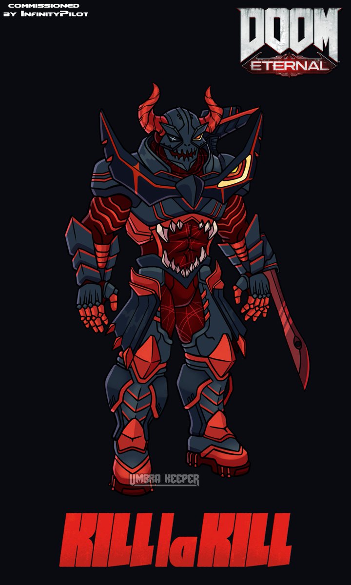 boomshootart's tweet photo. DO IT
The #KLK Kamui design is so badass that it'd be a crime to NOT draw Samus in a full-body #Senketsu #bioarmor
Left is #Doom2016 Elite Guard #OC from #Doom fanfic #DayOfWrath, art by @sbigbro
#KillLaKill #Doomguy by @KeeperUmbra
#doometernal #doomslayer #crossover #armor https://t.co/fCUcFCHAkD
