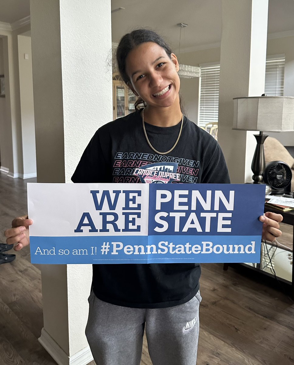 JP4United's tweet photo. It’s official I am Penn State bound! I am so excited!!! Let’s Goooo! #wearepennstate https://t.co/fdmyVVPspK