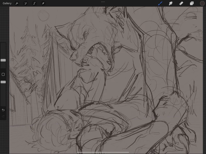 kostya and werewolf cass fight wip 