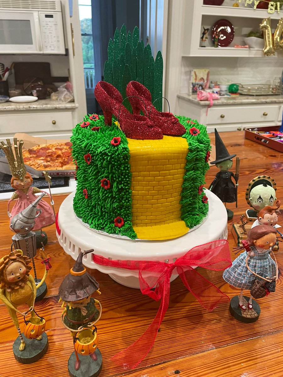 We still have 2 cakes every year. Avery picks hers and then we all talk about Campbell’s. Wizard of Oz for  Avery and Monsters this year for Campbell. Then we take his to his nurses at the hospital.