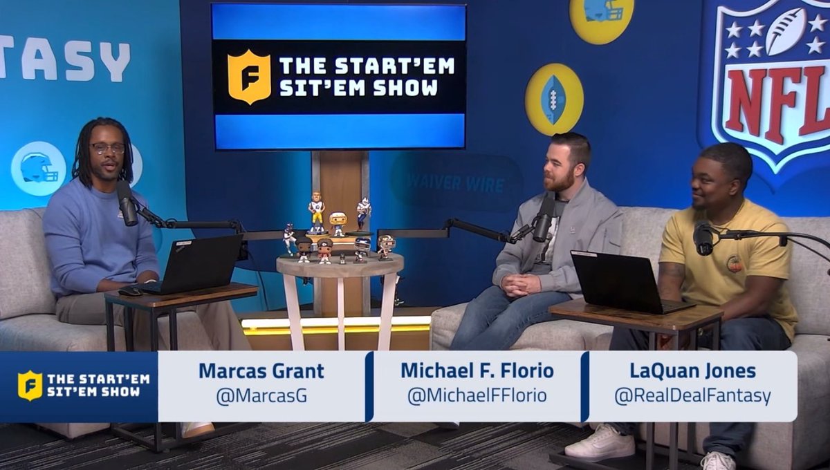 RealDealFantasy's tweet photo. 🔥NEW HEAT🔥
Check out the full episode of the “START’EM SIT’EM Show” with my guys @MarcasG @MichaelFFlorio 🙌🏾
Had a great time fellas! ⬇️⬇️⬇️⬇️⬇️
https://t.co/GNDxs0QsqH https://t.co/myR9v7PwIY