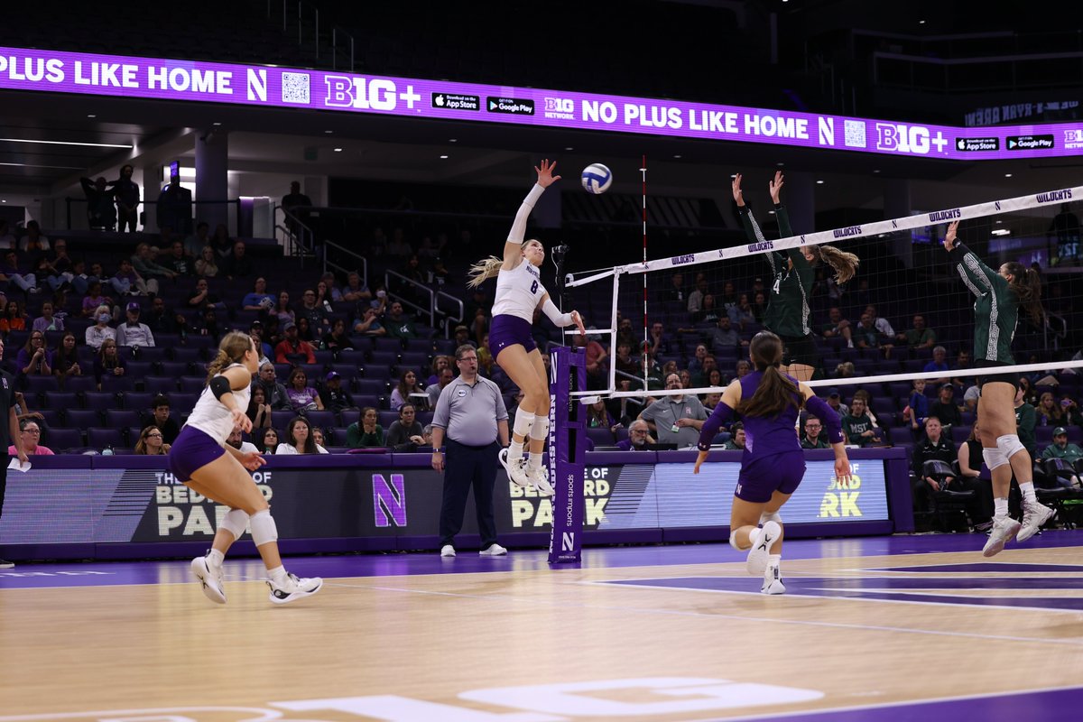 Northwestern Volleyball (@nuvball) on Twitter photo S4 | Hernandez ties a career high with her 6โฃth kill of the night to give Northwestern a 3-0 lead!
#GoCats | <a href="/B1GVolleyball/">Big Ten Volleyball</a> S4 | Hernandez ties a career high with her 6โฃth kill of the night to give Northwestern a 3-0 lead!
#GoCats | <a href="/B1GVolleyball/">Big Ten Volleyball</a>