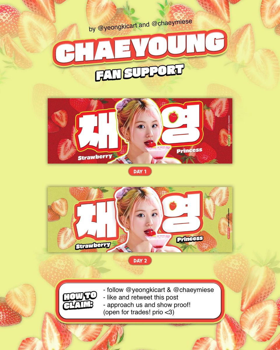 yeongkicart's tweet photo. I know it's late but here you go!

#CHAEYOUNG FAN SUPPORT 🍓
ㅡ by @yeongkicart ㅣ@chaeymiese 

🍭 1:1
🍭 very limited (ran out of paper ㅠㅠ) but willing to reprint and do soft copy trades! DM me 😊

#READYTOBE_IN_BULACAN #TWICE_5TH_WORLD_TOUR_BULACAN #TWICE_5TH_WORLD_TOUR https://t.co/CBHFC2FlaE