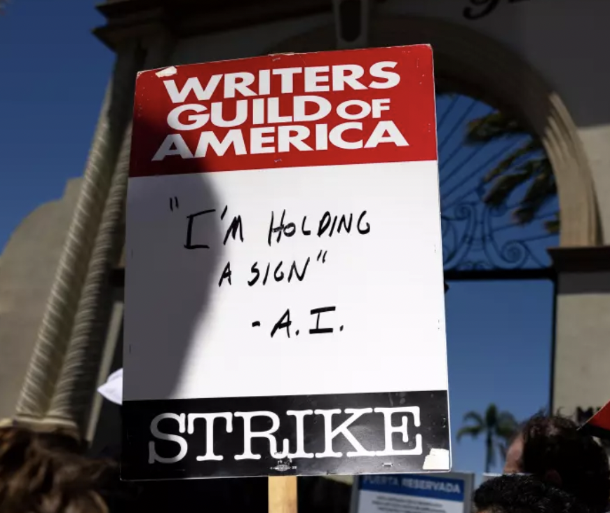 Exciting times in Hollywood this week. 

Writers Guild secures AI limits after a tough strike, ensuring writers' choice in tech use. SAG-AFTRA fighting for actors, navigating the digital future together.  

AI meets creativity, sparking vital conversations about the future.