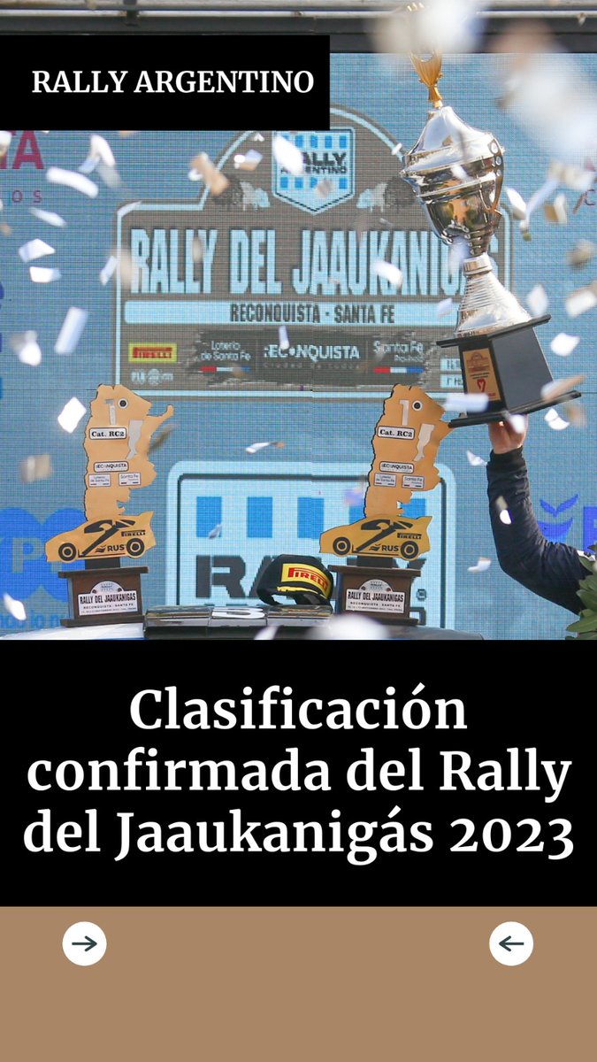 La clasificación del Rally del Jaaukanigás quedó confirmada ✅✅

 ¿Qué pasó? ¿Cuál fue el desenlace de la Clase RC2? 🤔⬇️

entremotores.com/post/la-clasif…