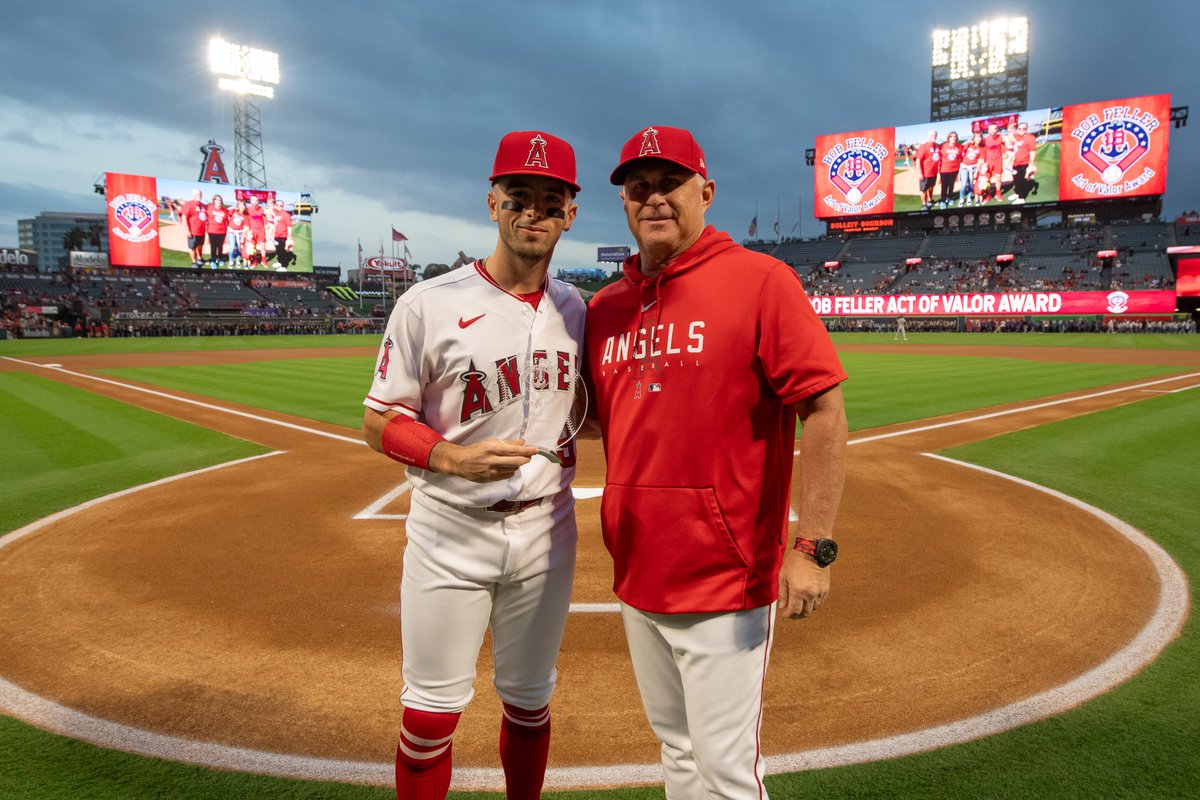 Congratulations to Zach Neto for being honored tonight as a recipient of the Bob Feller Act of Valor Award!

The award is presented annually to a current MLB player for their support of United States servicemen and women.