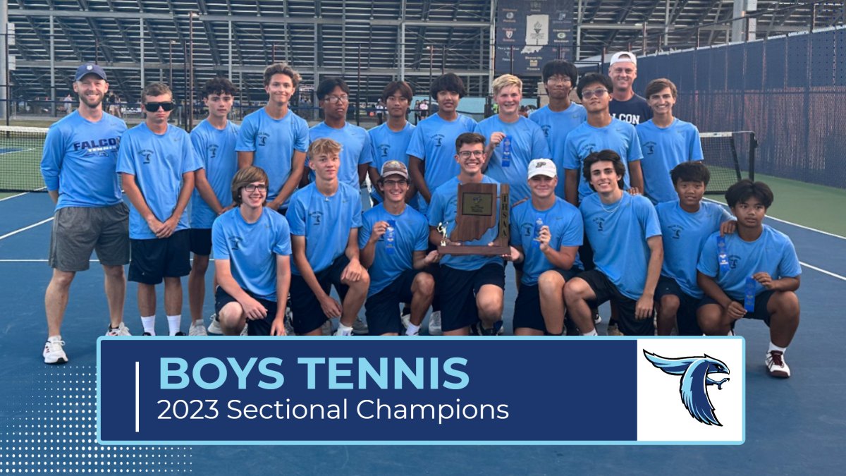 Make that 6-in-a-row... The team needed a third set at 2 Doubles to hold off a surging Hawks team to win the Sectional Championship tonight on our home courts.  #falconsRISEUP
