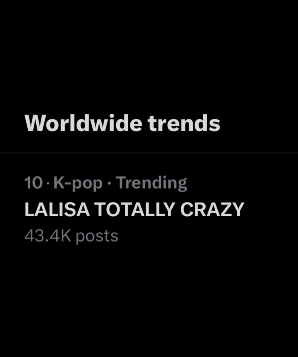 Despite we got no pictures &amp; videos, we were at #10 trending worldwide last night. Pure love!

LALISA TOTALLY CRAZY
#LISAxCRAZYHORSEPARIS