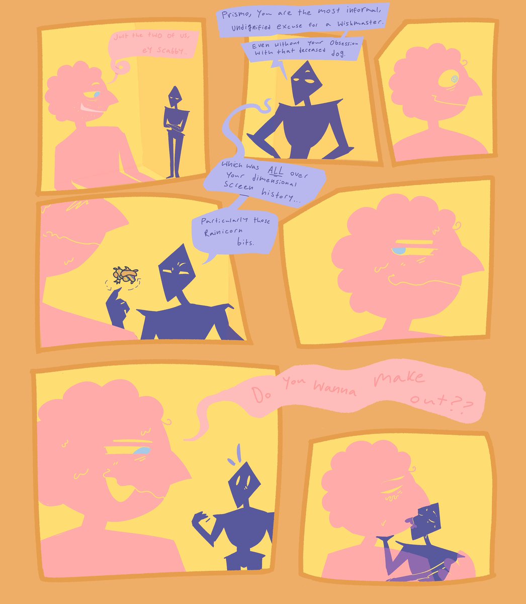 EarthwormStew's tweet photo. enemies to roommates to lovers #FionaandCakefanart #FionnaandCake #Prismo #prismoxscarab https://t.co/5eqRq6ODzW