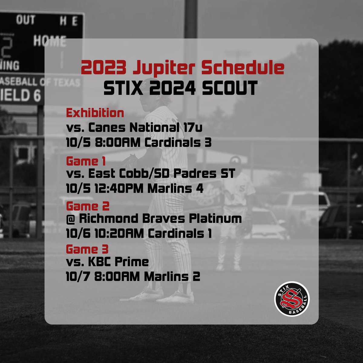2023 Jupiter Schedule 

#STIXFAM