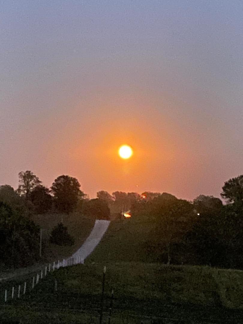 Beautiful masterpieces on#groundhogroad tonight all within thirty minutes of each other. Beautiful Sunset and Stunning Rising moon.