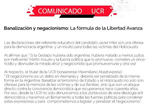 UCRBuenosAires's tweet photo. Banalización y negacionismo: La fórmula de la Libertad Avanza https://t.co/XIs9KUilLp