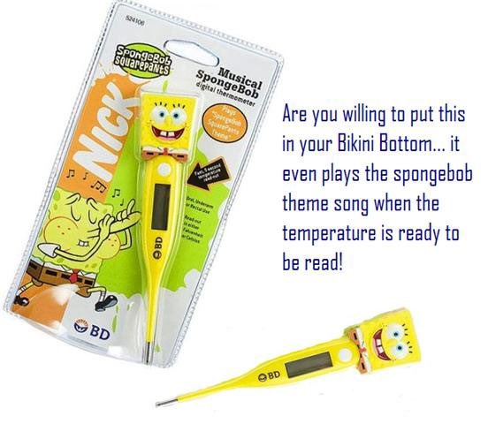 PausedSponge's tweet image. Crazy SpongeBob thermometer ad
