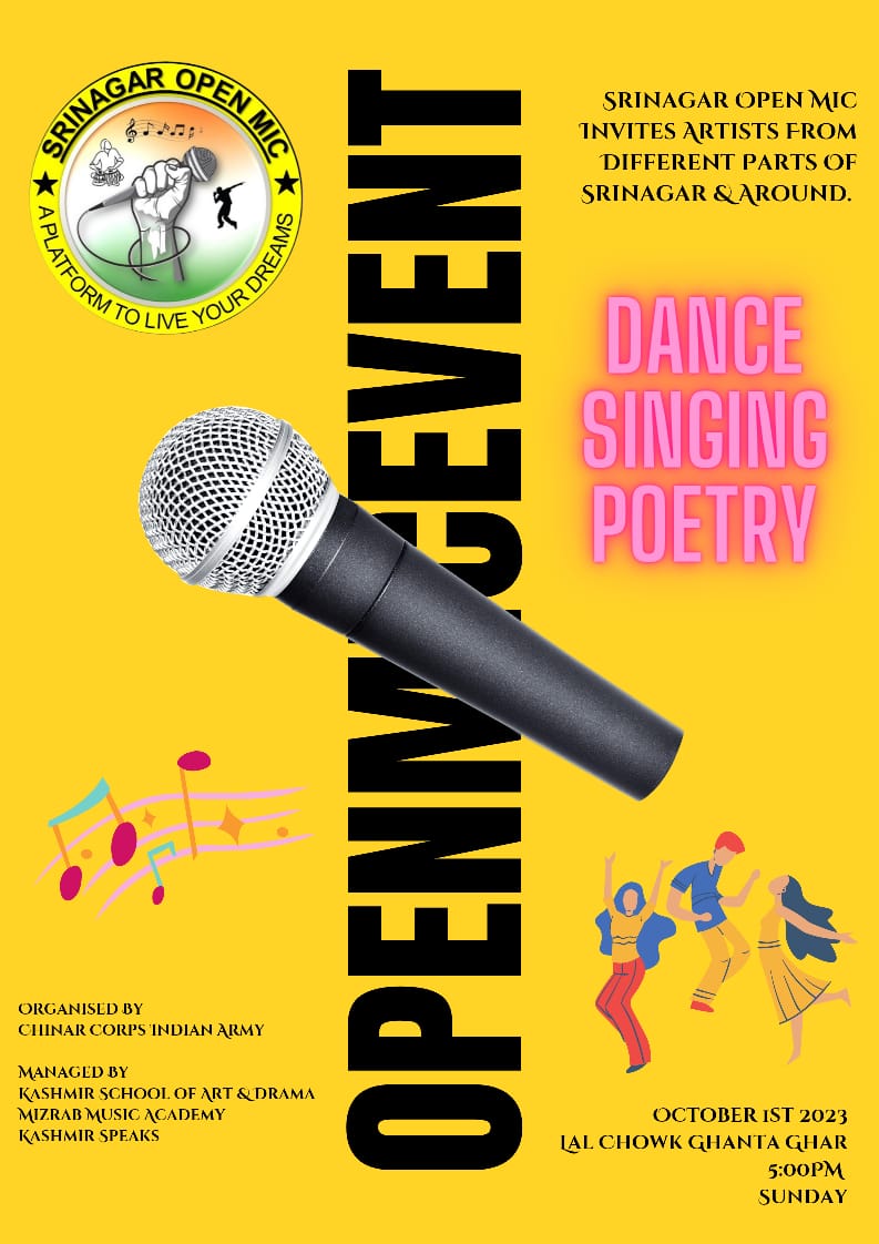 srinagaropenmic's tweet photo. #srinagar one more day to go... lets create #MUSICFAIR 
#Kashmir 
#nayakashmir
#kashmirdiaries
#srinagardiaries
#kashmirlife
#kashmirmusic https://t.co/eUBj6Otu12
