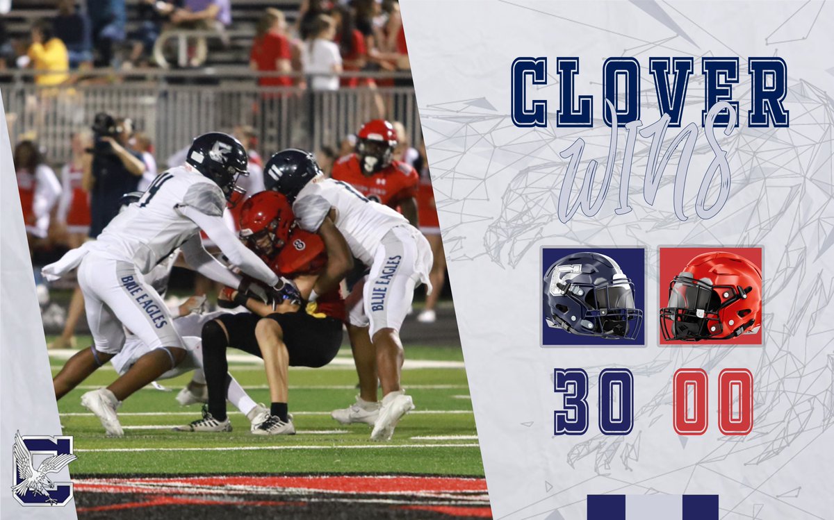 Blue Eagles win!

The defense was stout on their way to a shutout of Nation Ford.

Landon Stone goes over 100 yards on the ground yet again. He also added two TDs. McCluney &amp; Hoover also scored TDs on the ground.

Clover will face Spring Valley next Friday for homecoming.