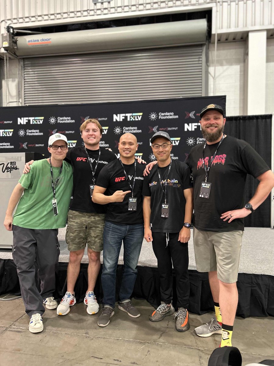 Day 1 of #nftxlv in the 💰

It's hard to express how bullish Dawgs are on #vechain

VeFam projects are the entire row next to the food if you're in town stop by and ask WHY we're out here HARD CHARGING...

Hint: it's because <a href="/sunshinelu24/">Sunny LU @VeChain</a> supports the community 
#vechainhasnfts