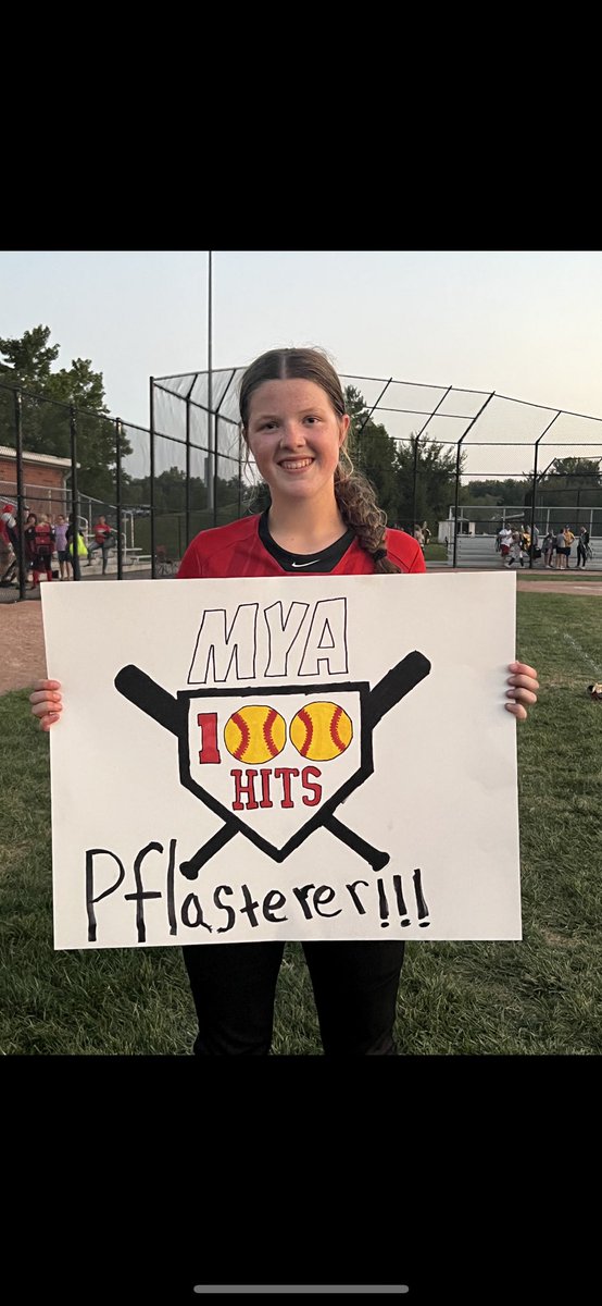 Got my 100th career hit tonight in a win over Fort Zumwalt East. Thank you to my teammates and coaches for helping me achieve this milestone! Still got work to do!! 🥎❤️