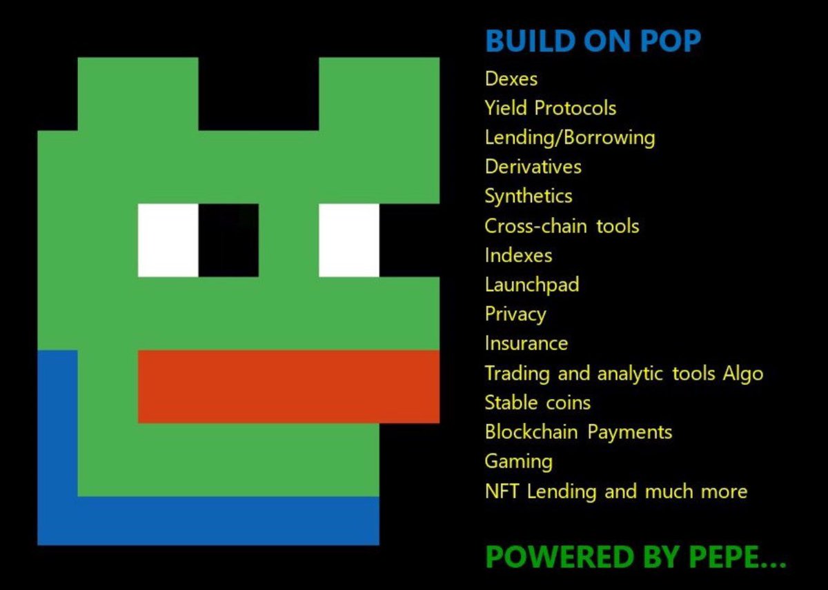 0xpnw8's tweet photo. The anticipation at its ATH @Proof_Of_Pepe with #peperium #ecosystm
V2 Mainnet is aligning perfectly with peperium release. By end of September @QuadaBullHours 👀
It’s close $Pop fam very close.
🐸🍿🟩🟦🟪
Are you ready?
The premier L1 blockchain catered to the people 😁
It’s early get in before it POP
Nfa/dyor
#poppish #pepe #buildonpop