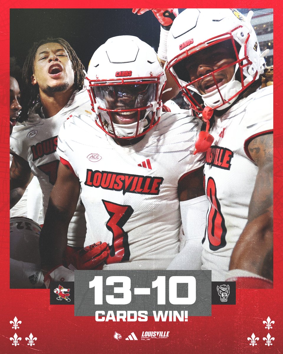 LouisvilleFB's tweet photo. CARDS WIN!!!

#GoCards https://t.co/EBey3yOare