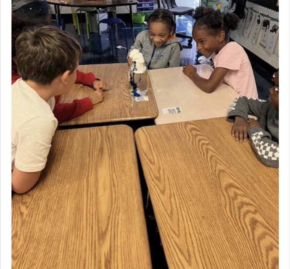 garrison3_mrs's tweet photo. We had so much fun doing our “Rain Cloud in a Jar” experiment yesterday! 
#winningforkids
#oneteamonedream 
@UGE_HCS https://t.co/JYObmkaqox