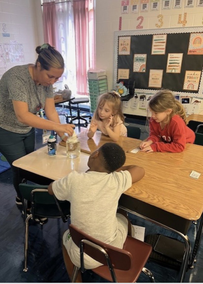 garrison3_mrs's tweet photo. We had so much fun doing our “Rain Cloud in a Jar” experiment yesterday! 
#winningforkids
#oneteamonedream 
@UGE_HCS https://t.co/JYObmkaqox