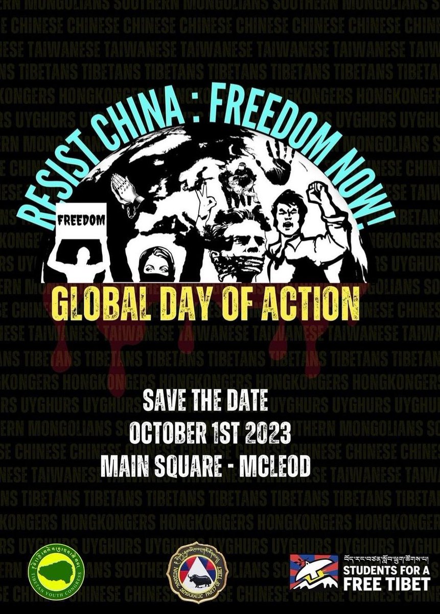 Join us on this global day of action to remember the 74 years of bloodshed by #CCPChina in the name of #genocide #torture #HumanRightsViolations.  Together we are strong,  and together we will resist 

#Tibet #taiwan #HongKong #Uyghur #southernmongolia #china