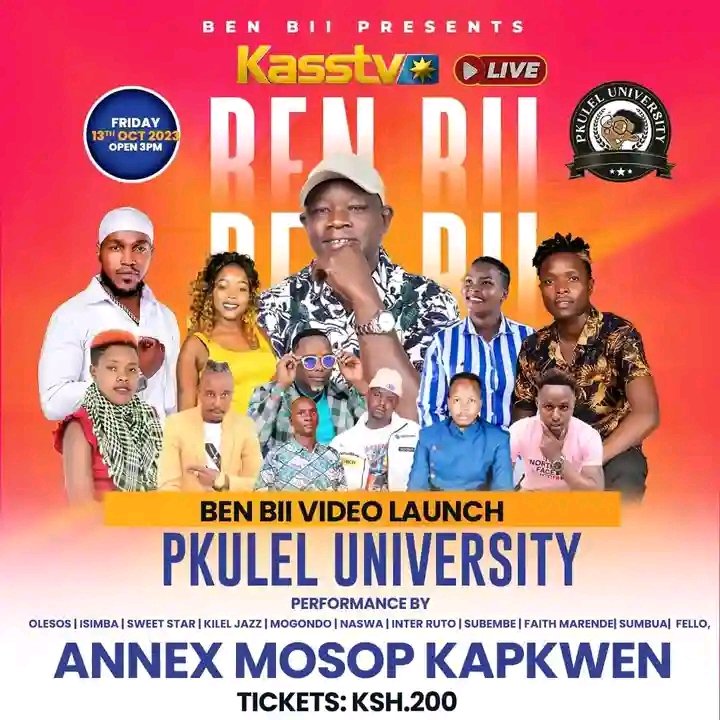 Hapa ni kumoto manze, yaani vibes after vibes
Join us as we launch Pkulel University song by Ben Bii
<a href="/kalya_kiprono/">Kiprono Kalya</a> 
#PkulelUniversityOfGoodVibes
#ProudPkulelian