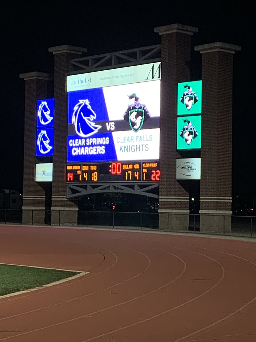 CFHS_Knights's tweet photo. STELLAR performance by @clear_falls_football tonight as they blasted Springs to Space, beating the Chargers 22-14. #KnightsWin #SwordsUp #CFHSForward πβοΈπ€ https://t.co/BpEyUuKkI7