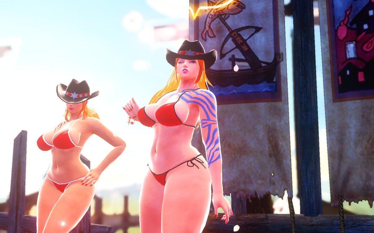 HelixVindictus's tweet photo. Shaking it with my sister!💗
#Lethor #Vella #Vindictus #MabinogiHeroes https://t.co/EvIl1BWVgR