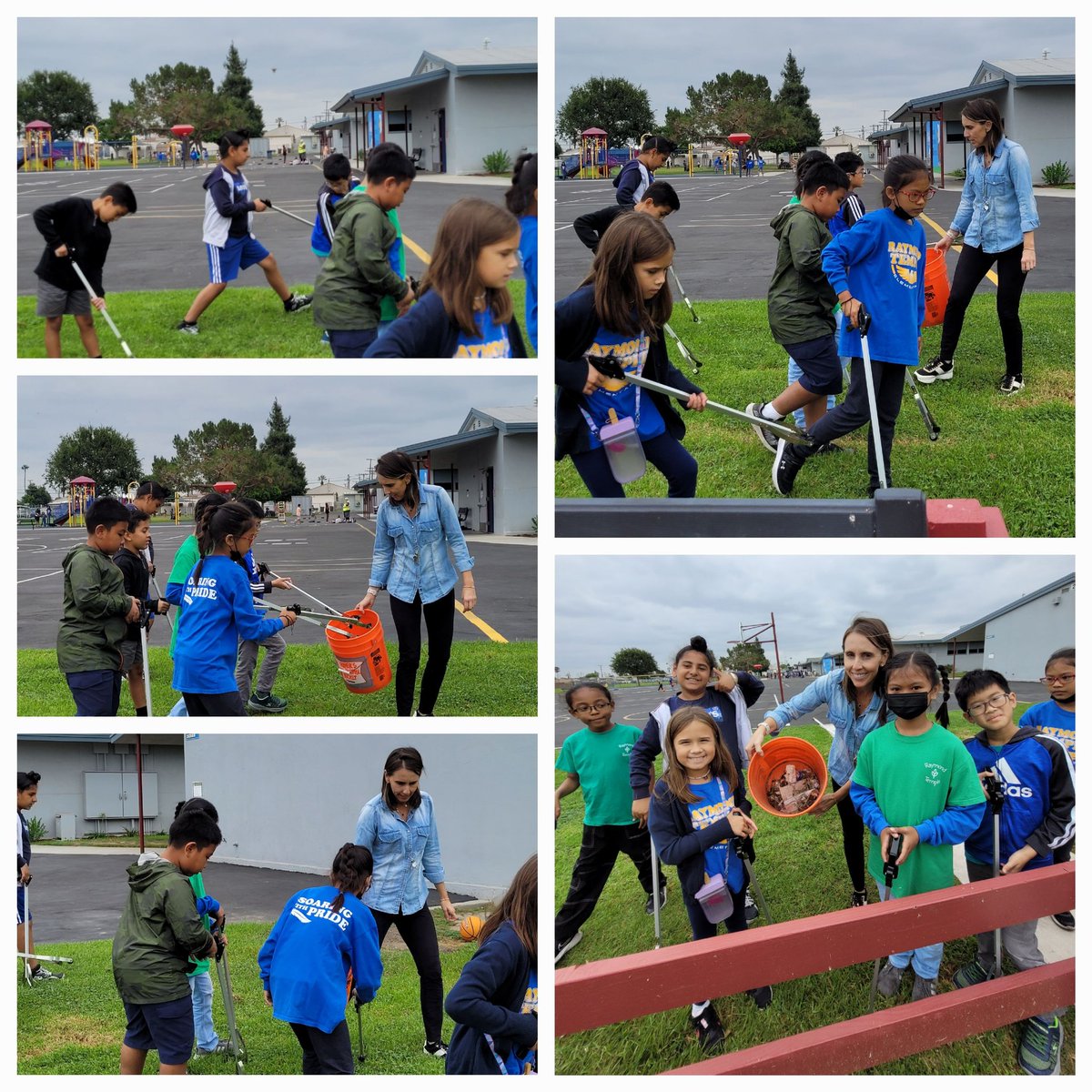 Led by our new Green team Captain Ms. Sizemore, Raymond Temple's trash patrol is hard at work. 🙂
<a href="/CentraliaSup/">Norma E. Martinez</a> <a href="/rt_eagles/">Ms. Stuht, Principal</a> <a href="/CAGreenRibbon/">CA Green Ribbon</a>