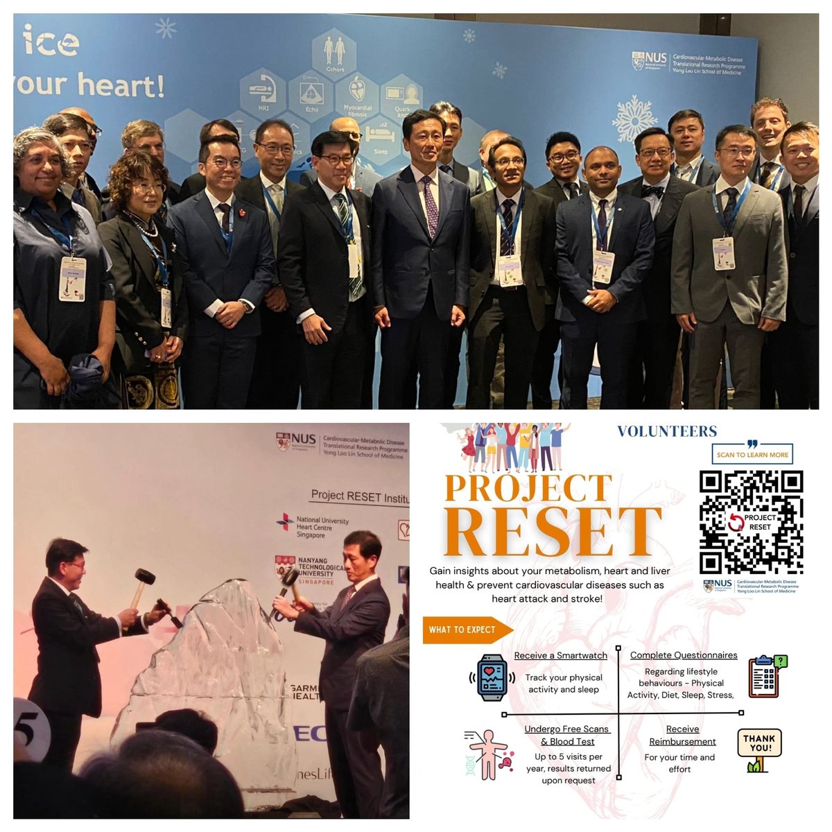 It's been an exhilarating week for the launch of Project RESET where we join the whole of society approach to tackle #HeartDiseasePrevention in #Singapore ..it's going to be an exciting 5 yrs ahead...at least. @NUSResearch @NUSMedicine @CvdNus @dukenus @astar_research