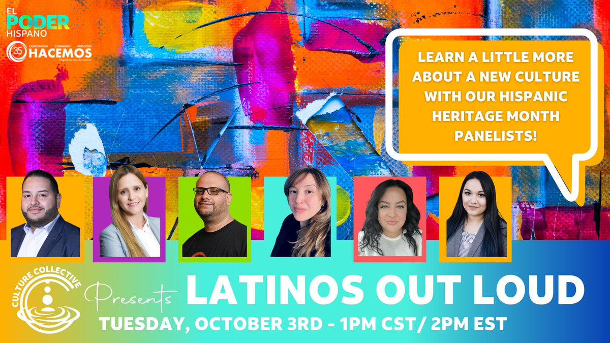Excited to join this panel of amazing leaders during #HispanicHeritageMonth! @ChicagoHacemos @HACEMOSatATT 

#JUNTOSHACEMOSMAS
